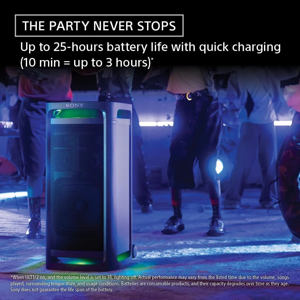 Sony ULT Power Sound Tower 9 Party Speaker + Wireless Handheld Microphone - Image 3