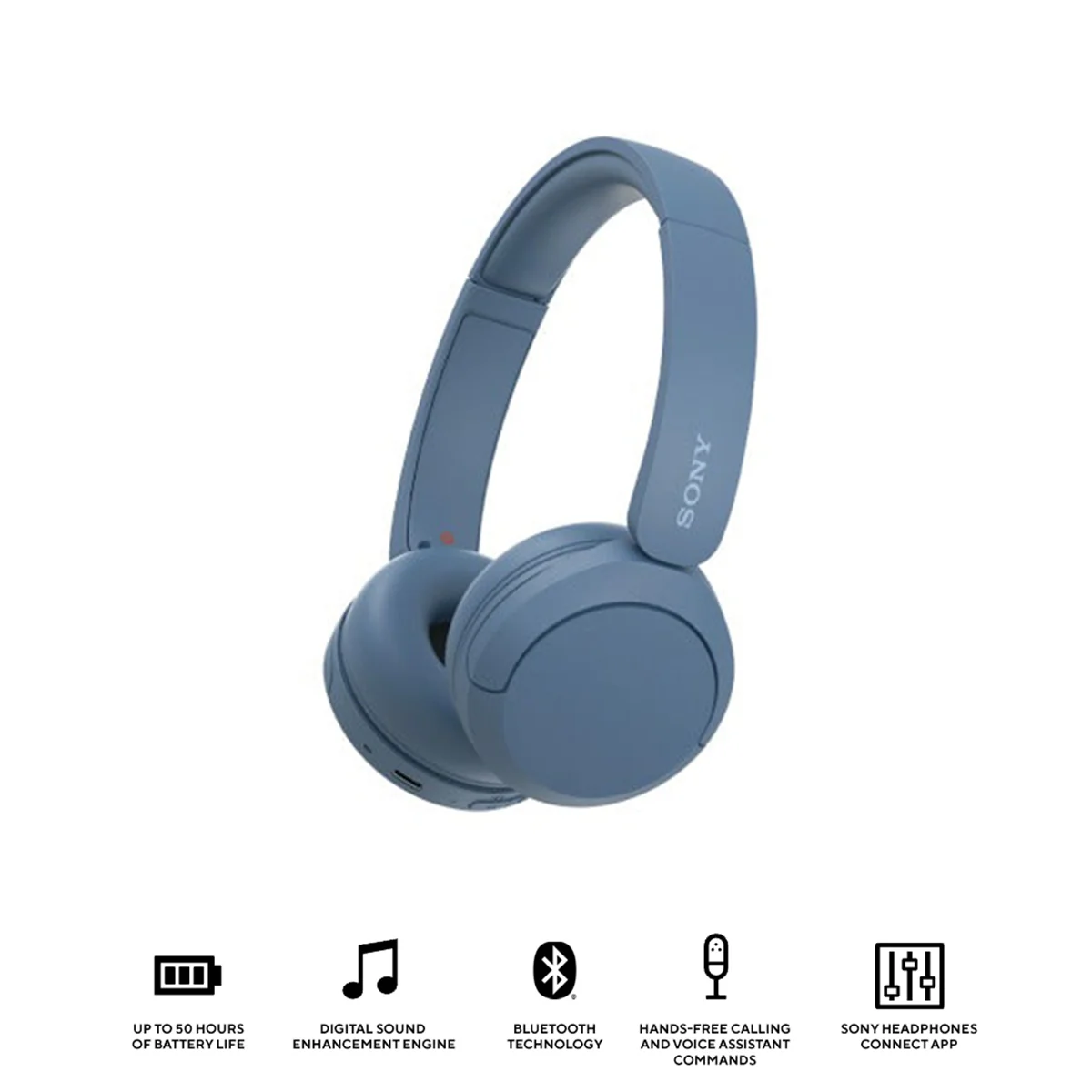 Sony WH-CH520 Wireless Headphones (Blue, Beige, Black, Pink, Yellow) - Image 2