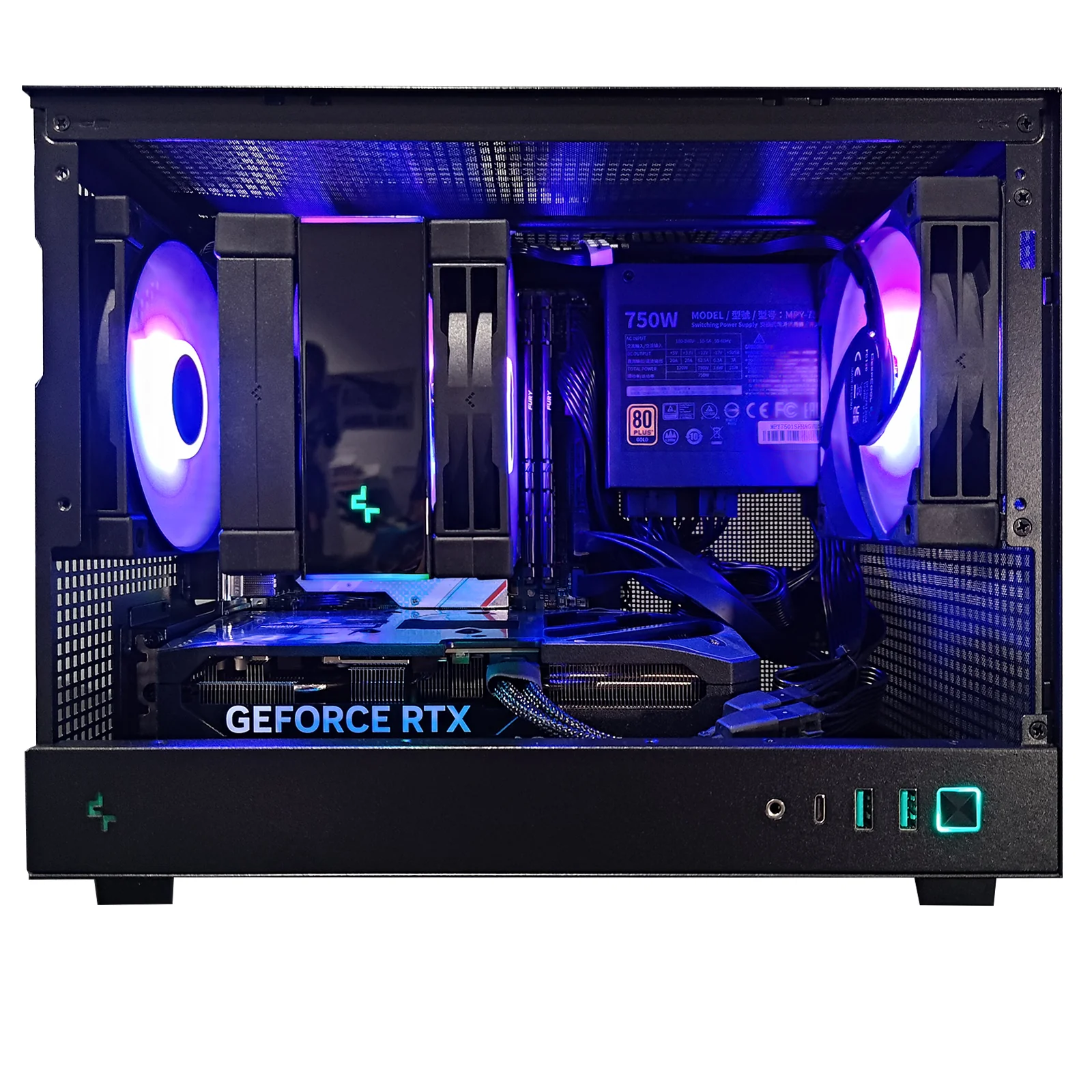 Sophos CH160 Black Desktop Gaming PC | Intel i7 14700F | 32GB RAM | 1TB SSD | with WiFi + Bluetooth | GeForce RTX 5070 OC | Windows 11 Pro - Image 2