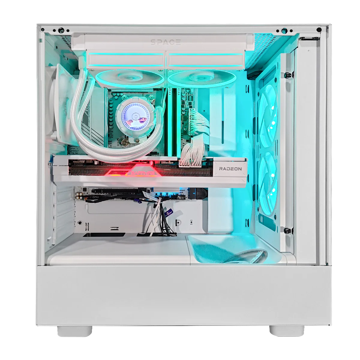 Sophos H5 Flow White Desktop Gaming PC | AMD Ryzen 7 7700X | 32GB RAM | 1TB SSD | RX 7800 XT | Windows 11 Pro - Image 2