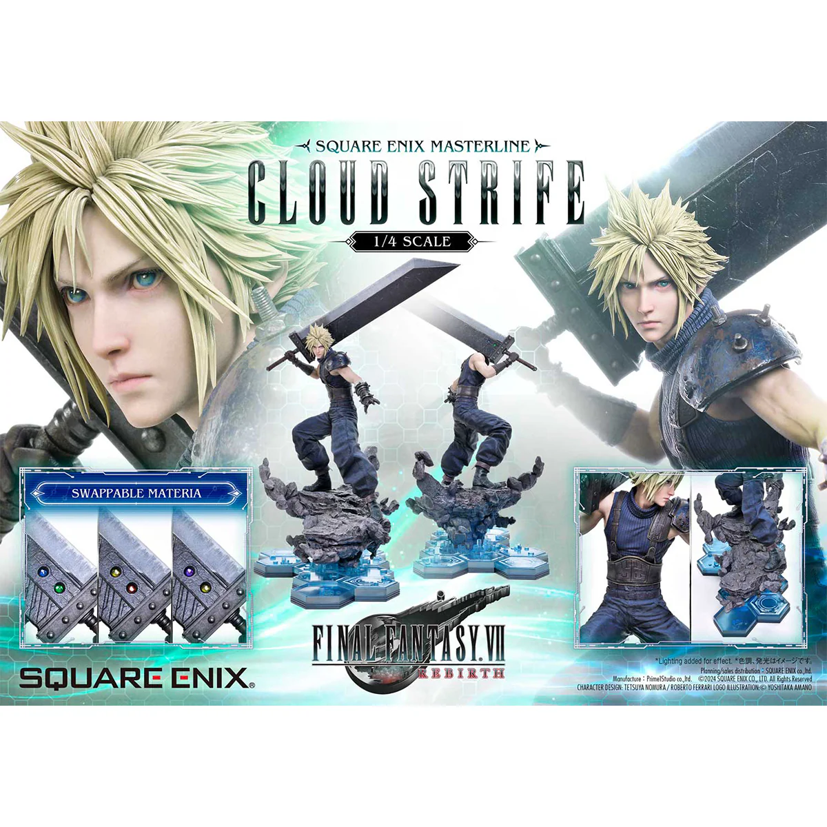 Square Enix Masterline Final Fantasy VII Rebirth 1/4 Scale - Cloud Strife Pre-Order Downpayment - Image 2