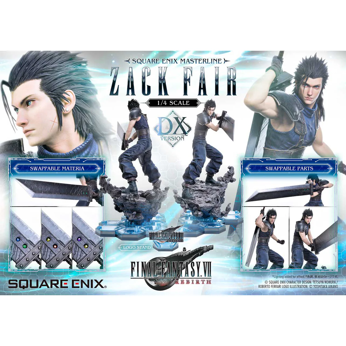 Square Enix Masterline Final Fantasy VII Rebirth 1/4 Scale - Zack Fair Deluxe DX version Pre-Order Payment - Image 3