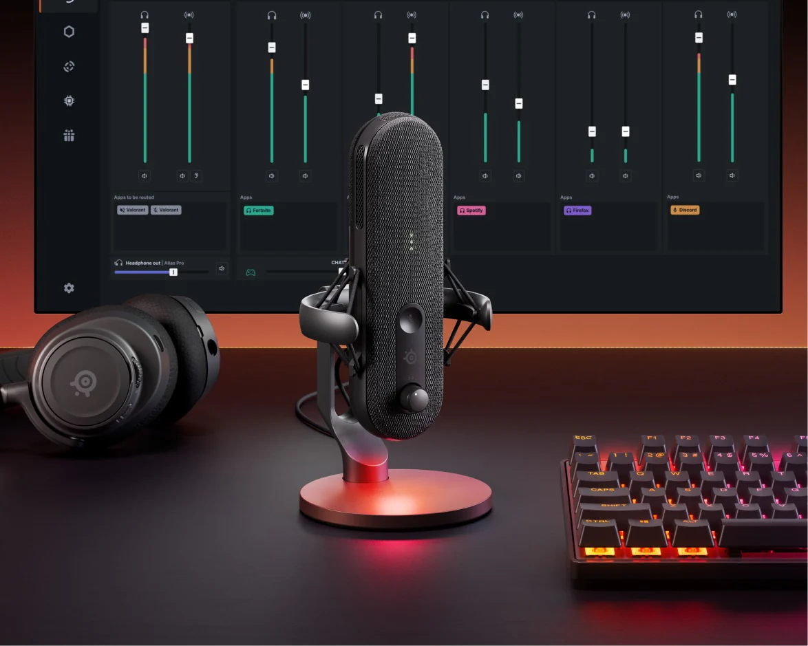 Steelseries Alias Pro-Grade USB Condenser Streaming Mic For PC (PN61601) - Image 3