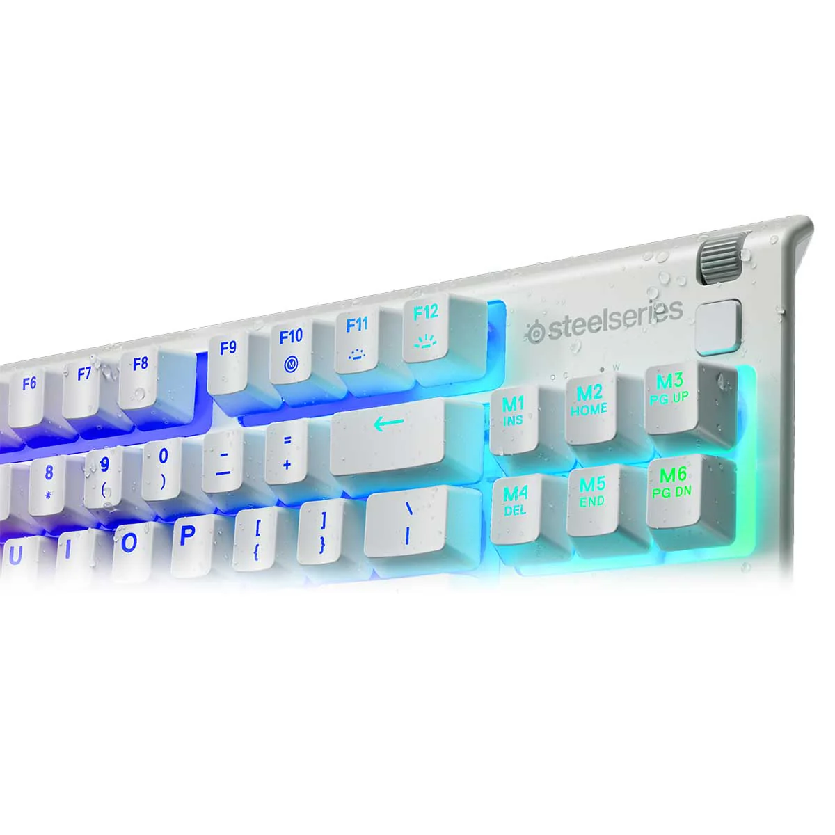 SteelSeries Apex 3 TKL RGB Water & Dust Resistant Whisper Quiet Switches Gaming Keyboard (White) (PN64819) - Image 4