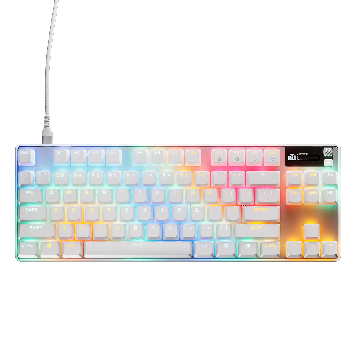 SteelSeries Apex Pro TKL Gen 3 Adjustable Switch Wired Mechanical Gaming Keyboard (Omnipoint 3.0 Switches) (White) (64898) - Image 4
