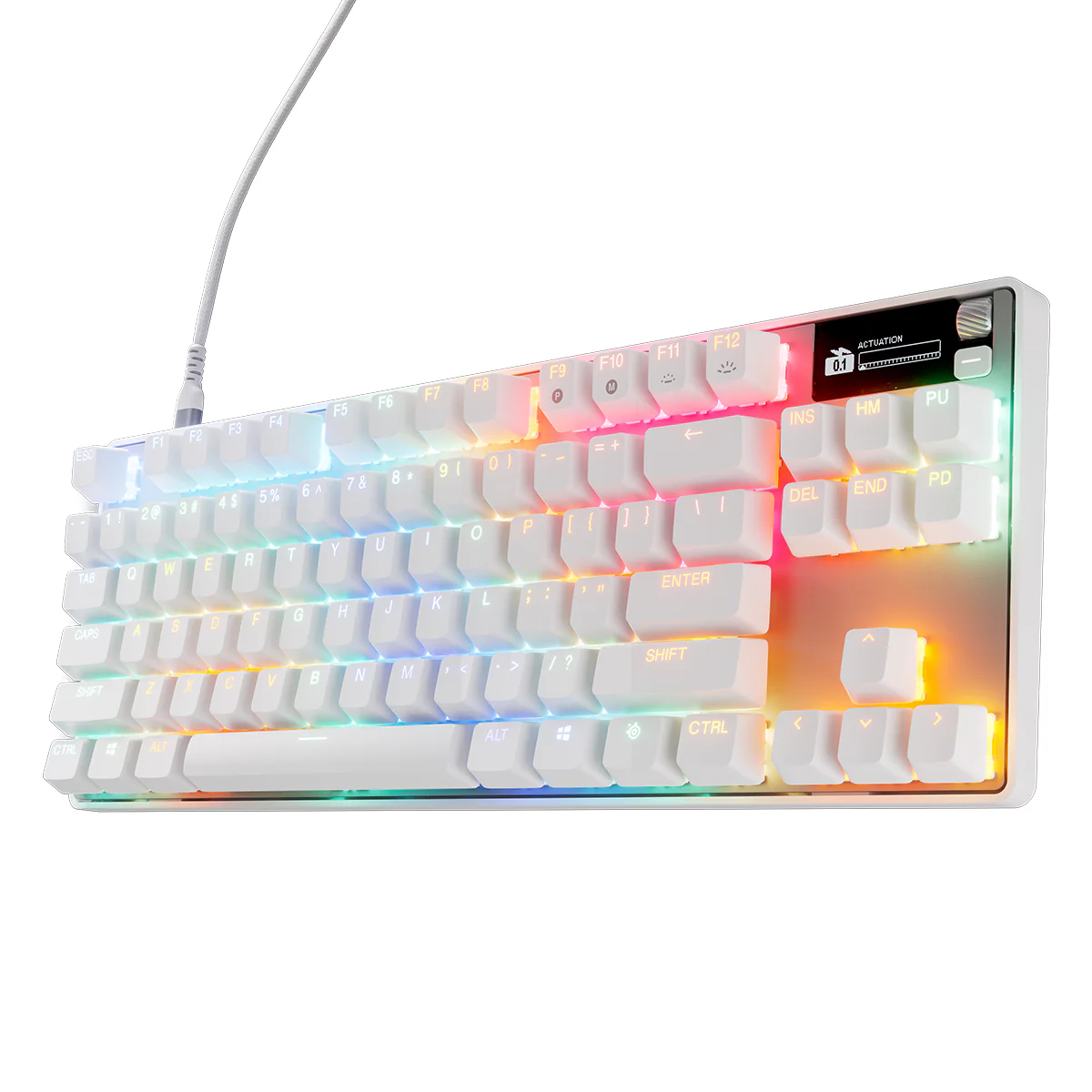 SteelSeries Apex Pro TKL Gen 3 Adjustable Switch Wired Mechanical Gaming Keyboard (Omnipoint 3.0 Switches) (White) (64898) - Image 5
