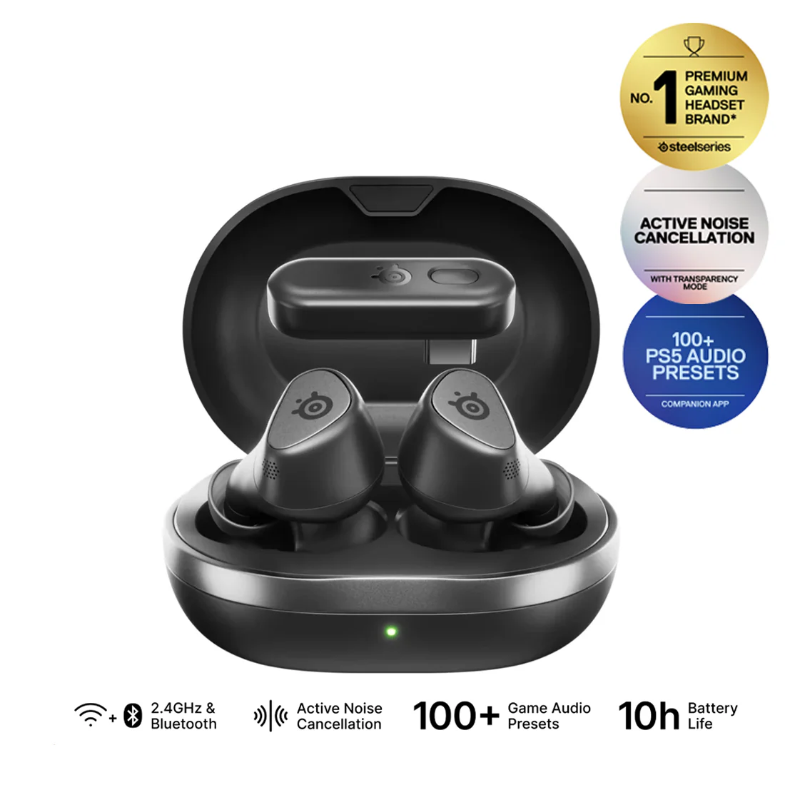 SteelSeries Arctis Gamebuds for Playstation (Black, Glorange, White) - Image 2