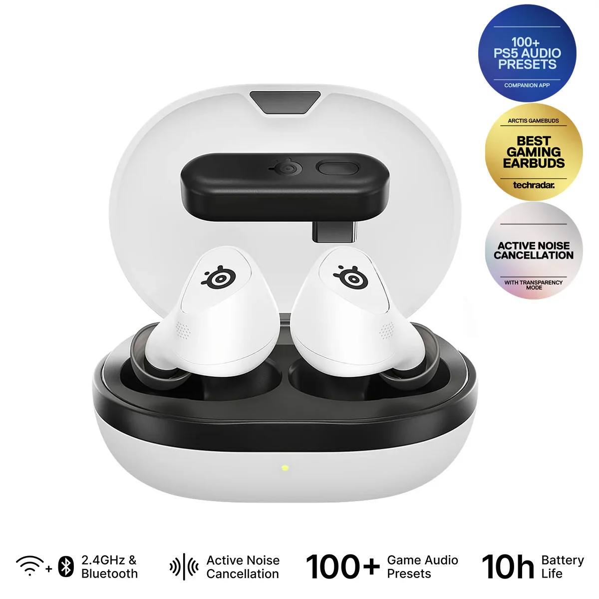 SteelSeries Arctis Gamebuds for Playstation (Black, Glorange, White) - Image 6