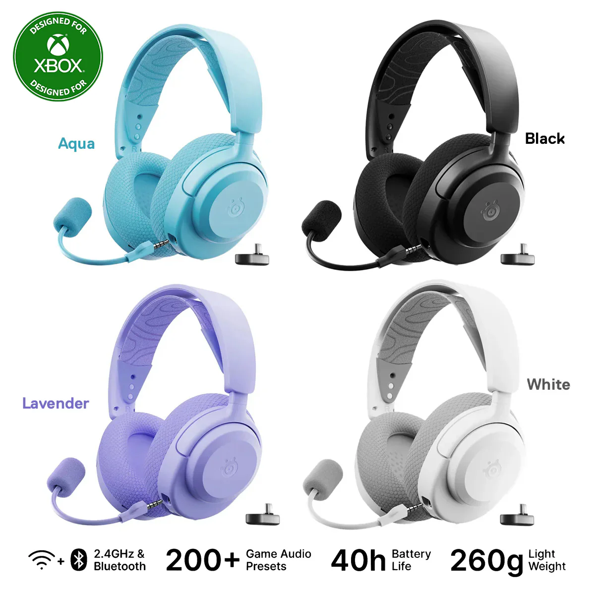 SteelSeries Arctis Nova 3X Wireless Multi-Platform Gaming Headset (Aqua, Black, Lavender, White) - Image 15