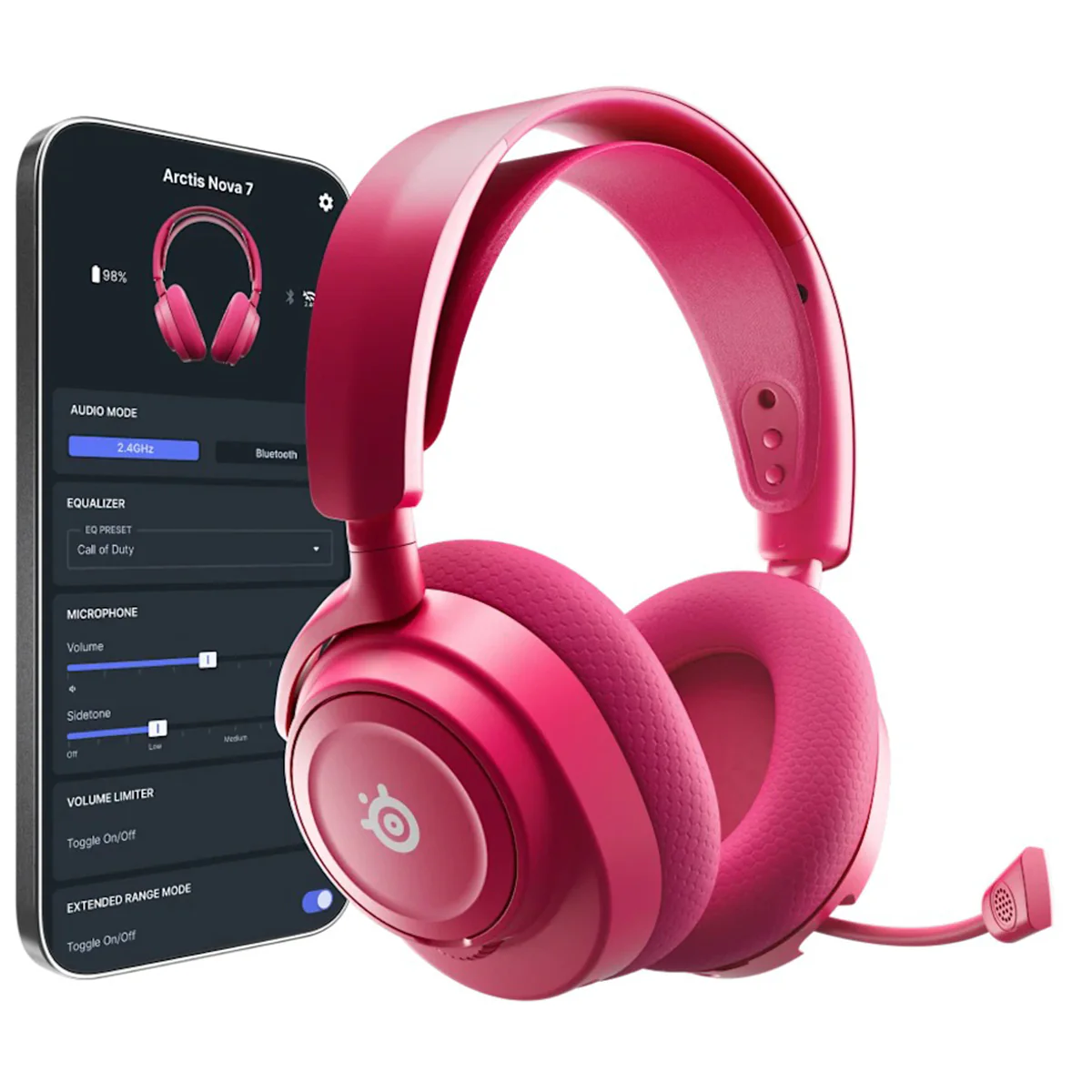 SteelSeries Arctis Nova 7P Gen 2 Wireless Gaming Headset for Playstation (White, Magenta, Black) - Image 13