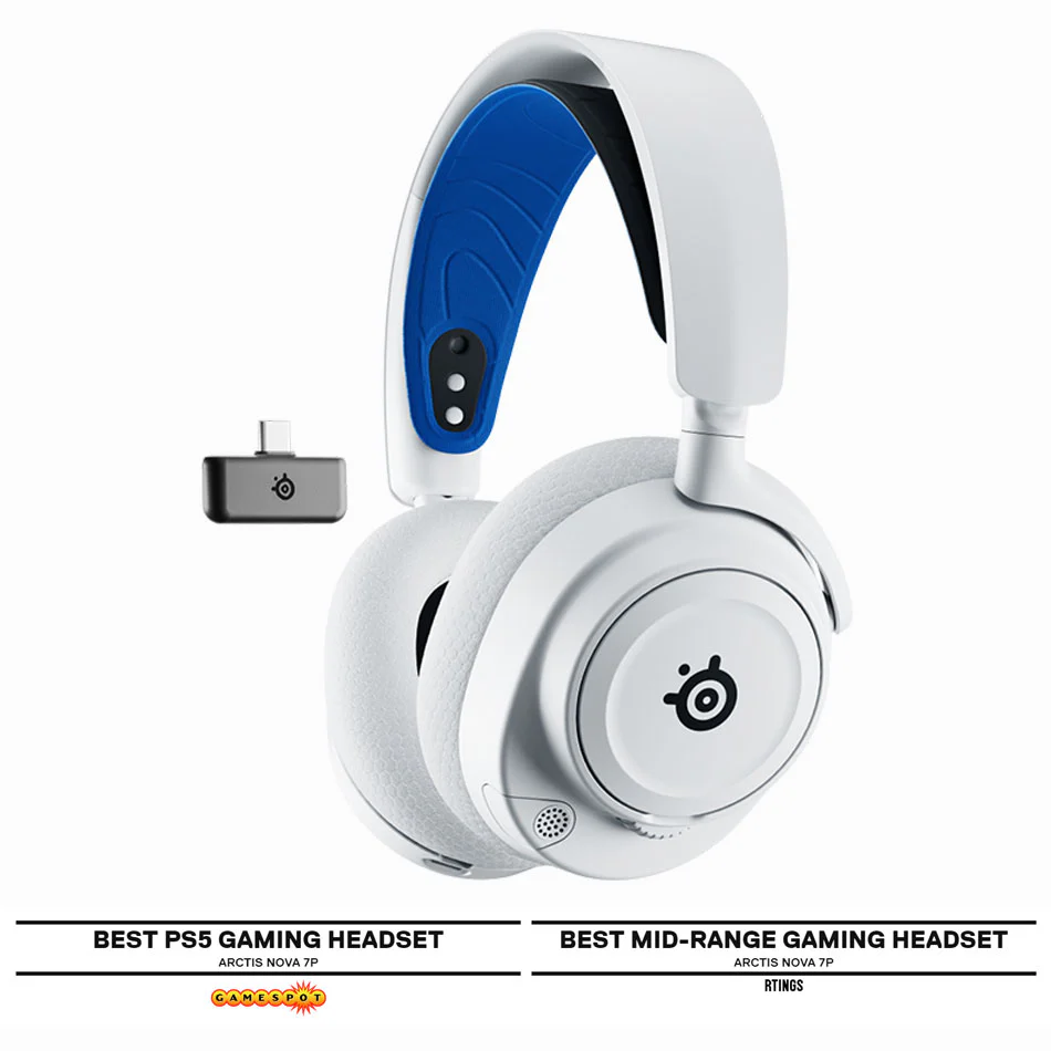 Steelseries Arctis Nova 7P Wireless Gaming Headset (White) (PN61561) - Image 2