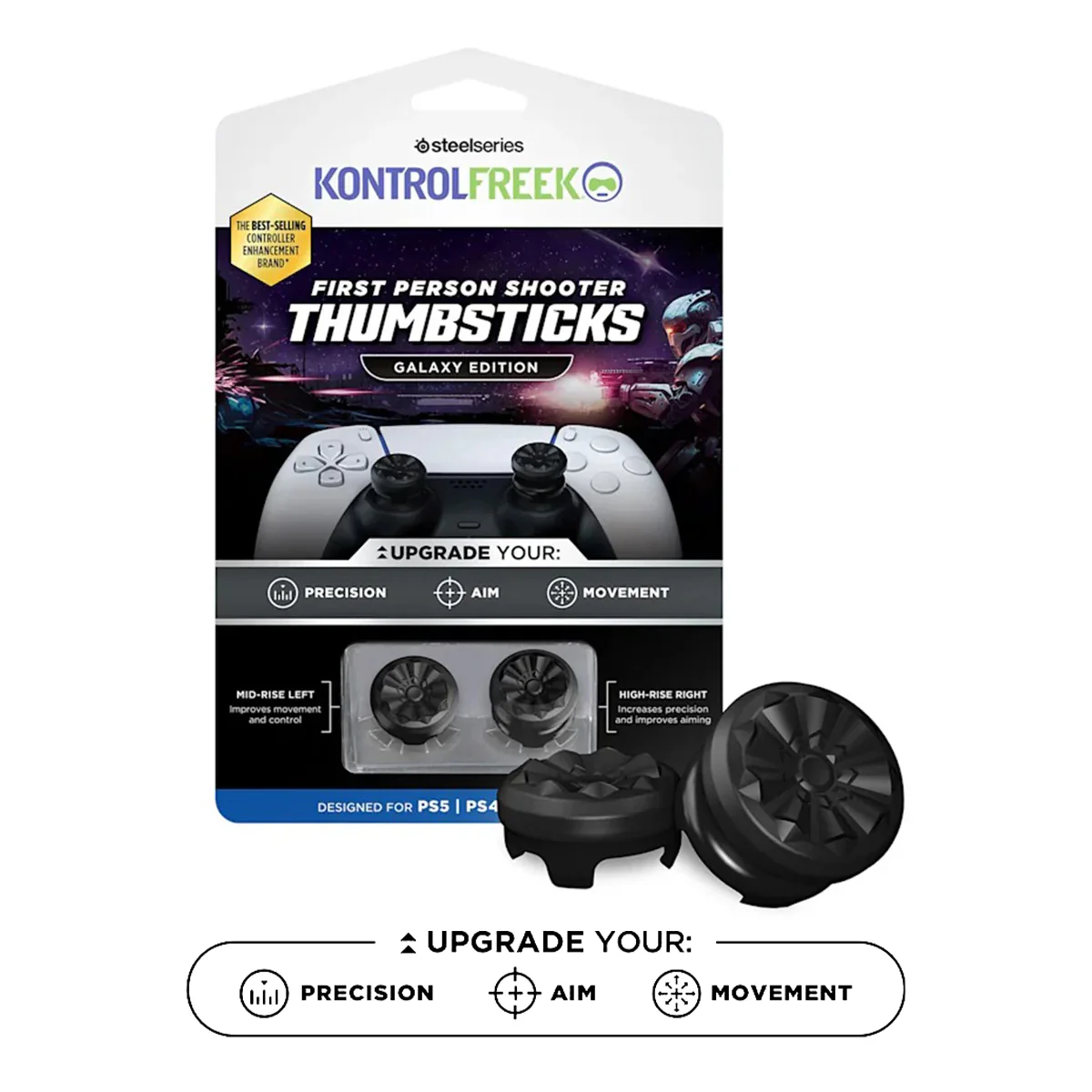 SteelSeries Kontrolfreek First Person Shooter Thumbsticks Galaxy Edition for PS5/ PS4 (6200-PS5)