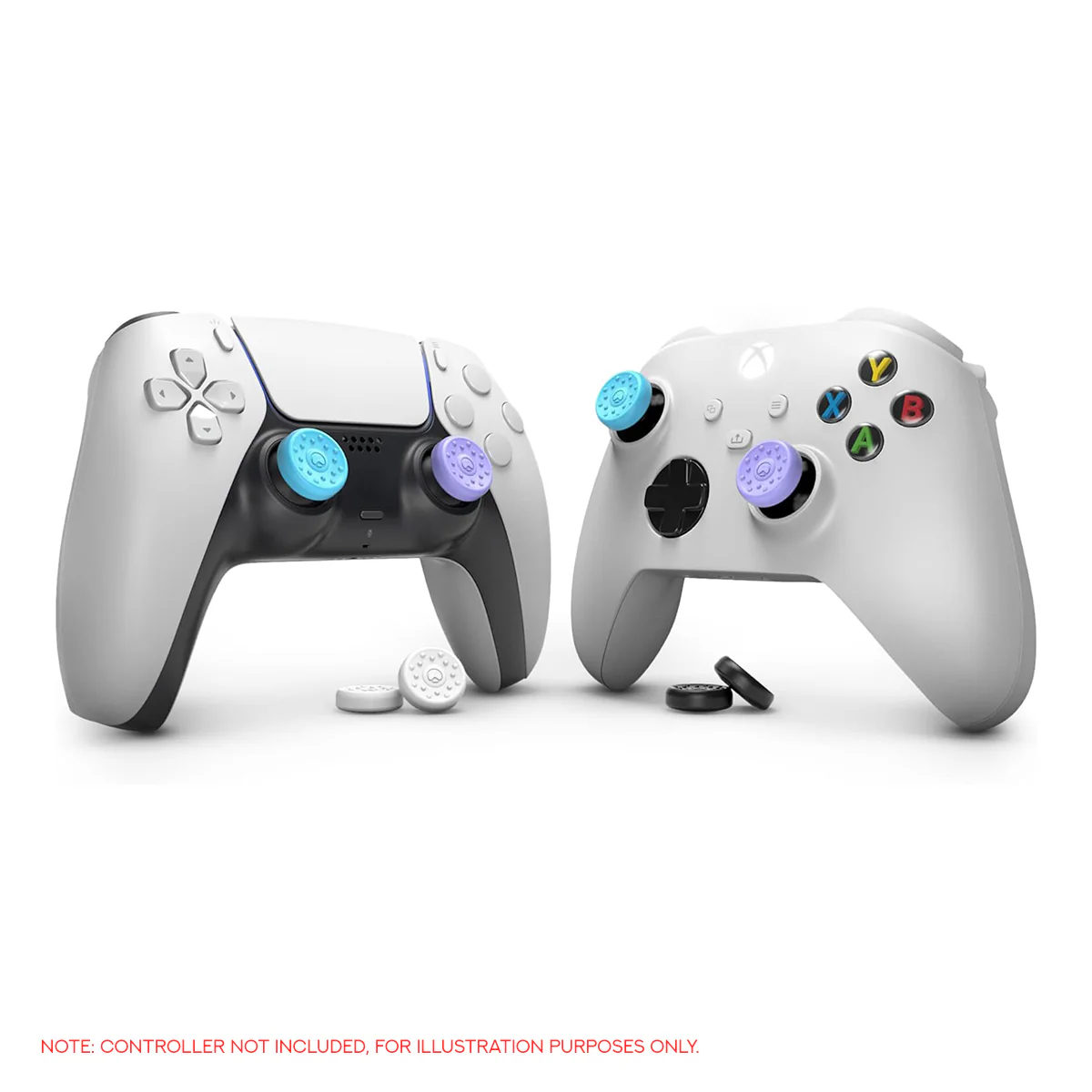 SteelSeries Kontrolfreek No-Slip 8-Pack Universal Thumb Grips Black/ White/ Lavender/ Aqua for Playstation/ Xbox Controllers (1020-STL) - Image 5