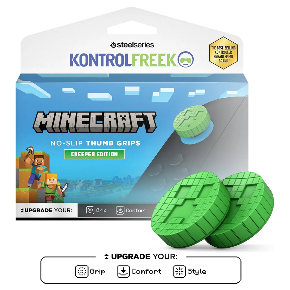 SteelSeries Kontrolfreek No-Slip Thumb Grips Minecraft Creeper Edition for Nintendo Switch 2 (2200-SW2)