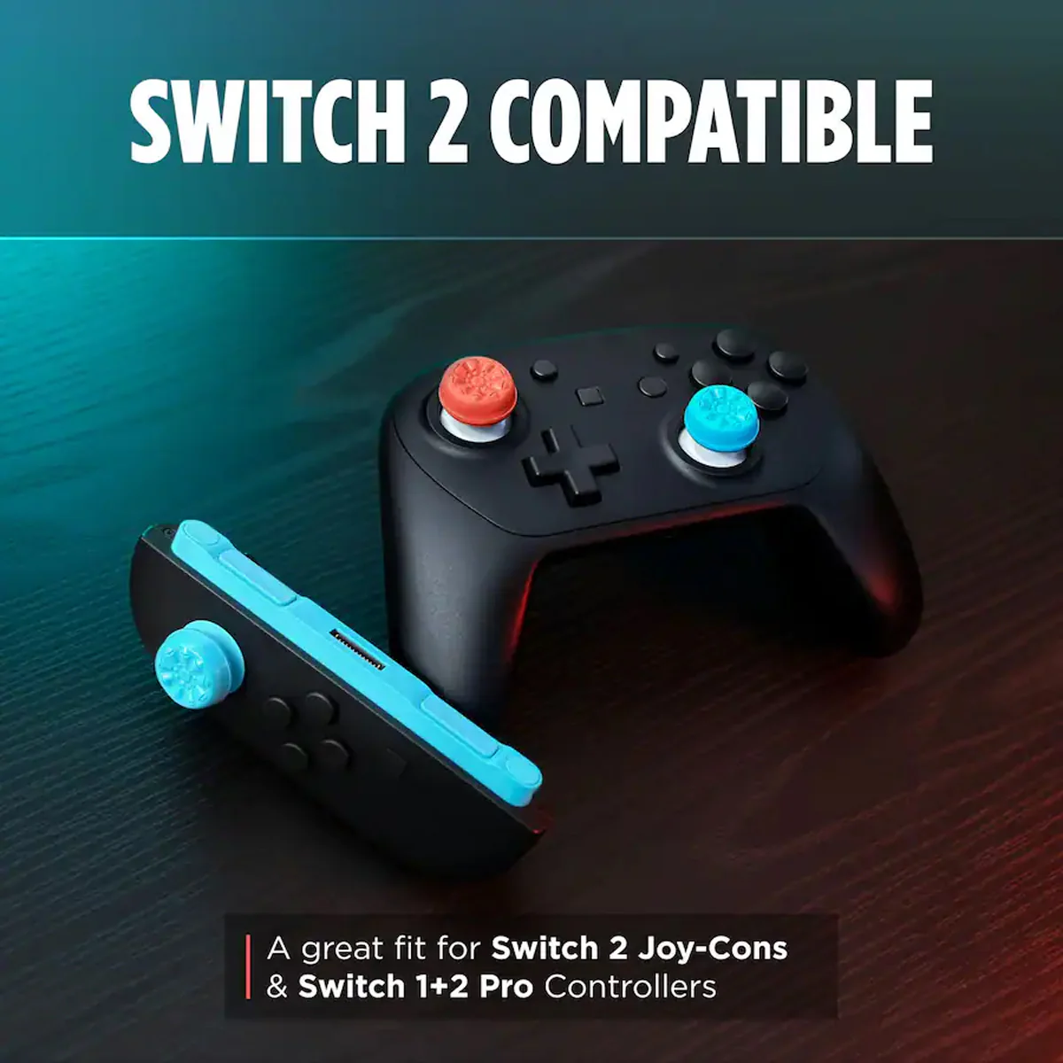 SteelSeries Kontrolfreek No-Slip Thumb Grips Red/Blue Galaxy Edition for Nintendo Switch 2 (1515-SW2) - Image 6