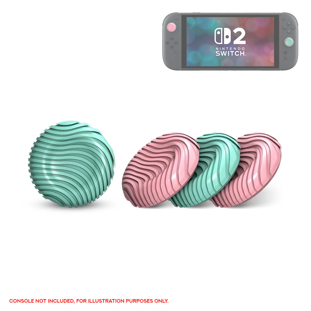 SteelSeries Kontrolfreek No-Slip Thumb Grips Strawberry Sage Edition for Nintendo Switch 2 / Nintendo Switch (1012-SW2) - Image 8
