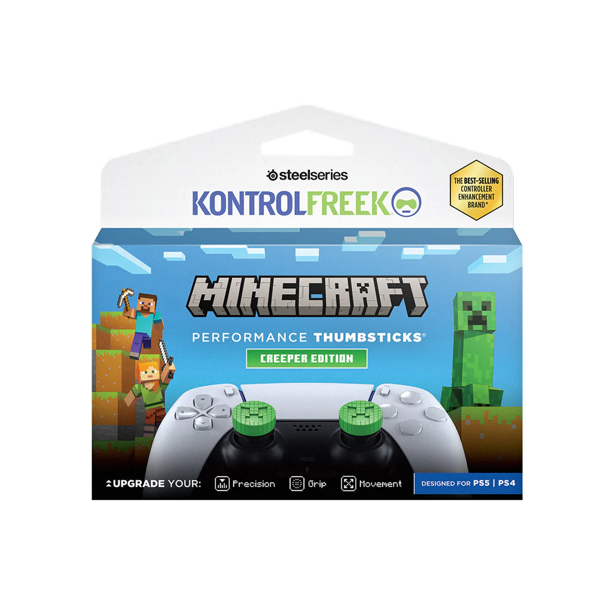SteelSeries Kontrolfreek Performance Thumbsticks Minecraft Creeper Edition for PS5 (2200-PS5) - Image 4
