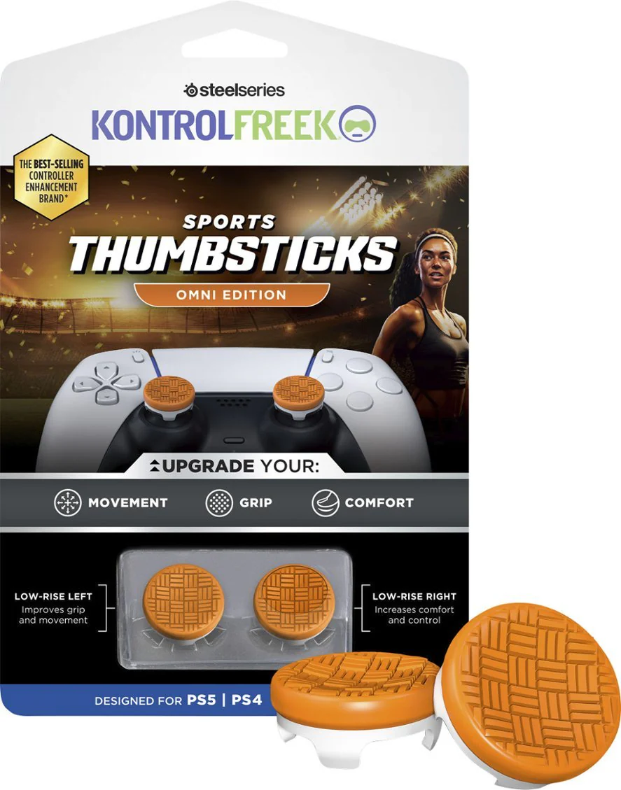 Steelseries Kontrolfreek Sports Thumbsticks For PS4/PS5 Omni & Clutch Ed. (Orange, White) - Image 9