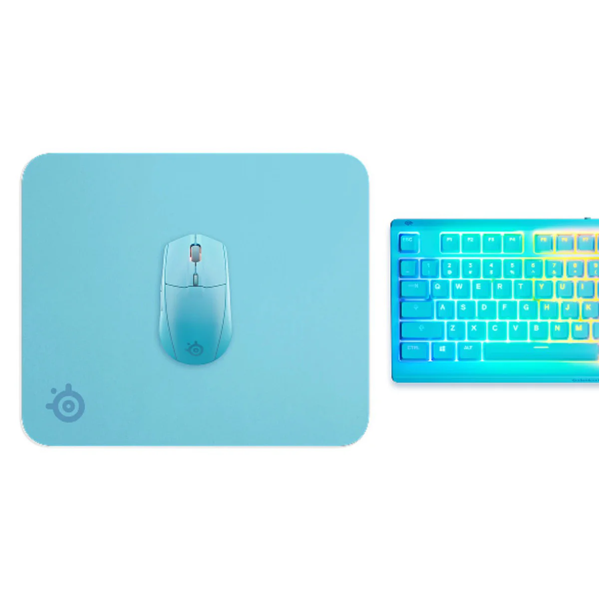 SteelSeries QCK Cloth Mousepad (Large) (Aqua, Lavender, White) - Image 5