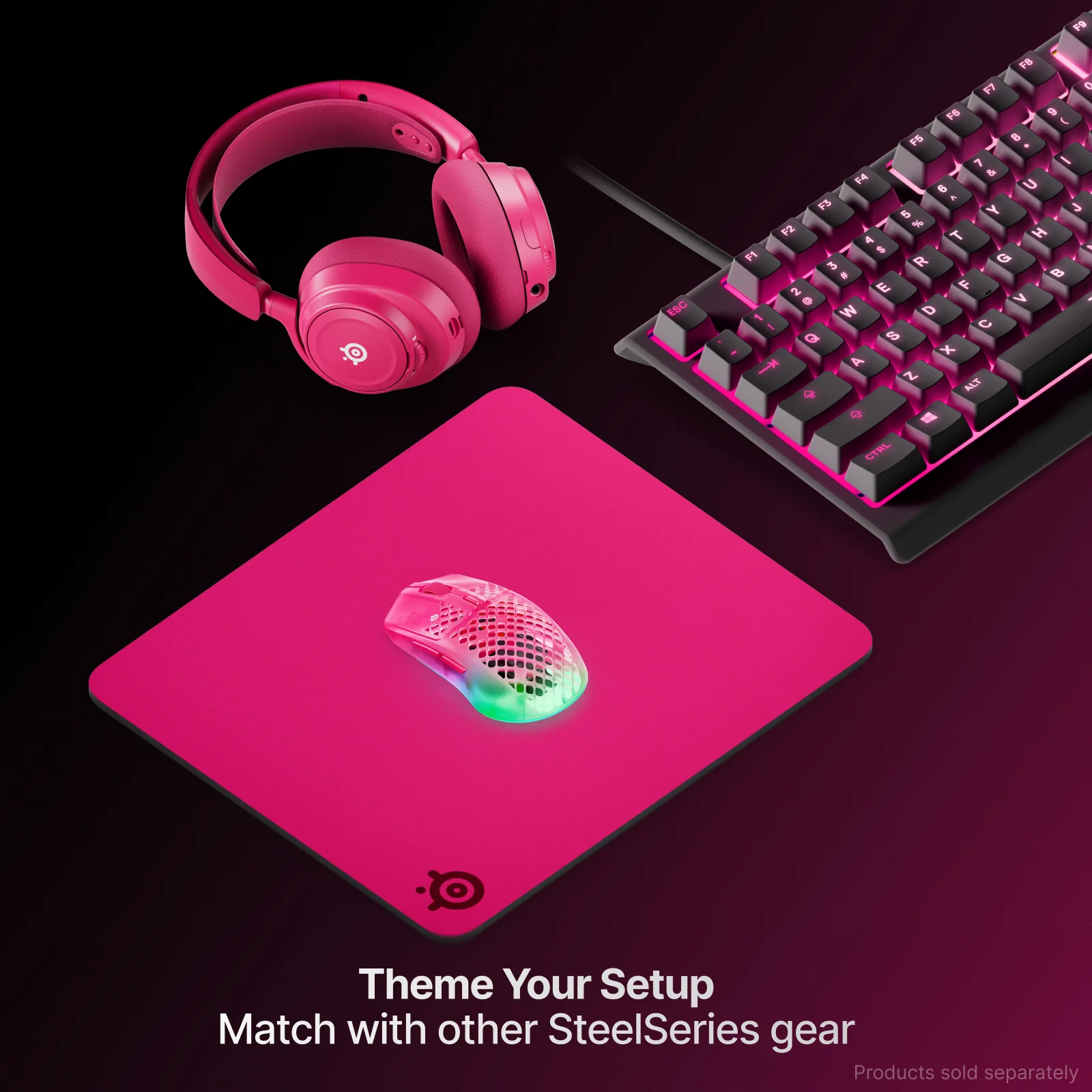 SteelSeries QCK Heavy Extra Thick Cloth Mousepad L (Magenta, White) - Image 7