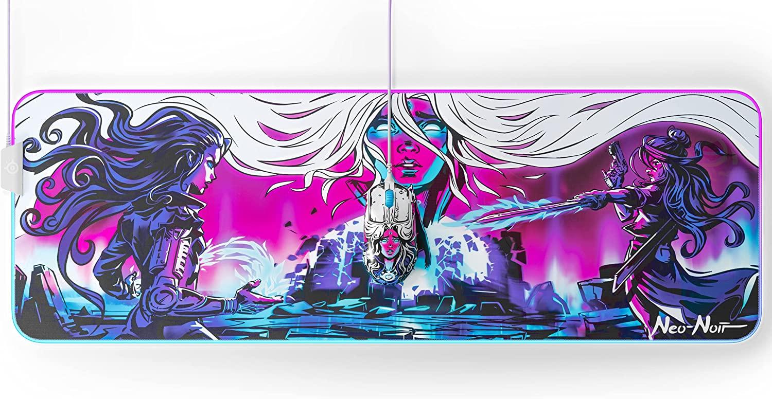 Steelseries QCK Prism Neo Noir Limited Edition Cloth RGB Gaming Mousepad (XL) (PN63799)