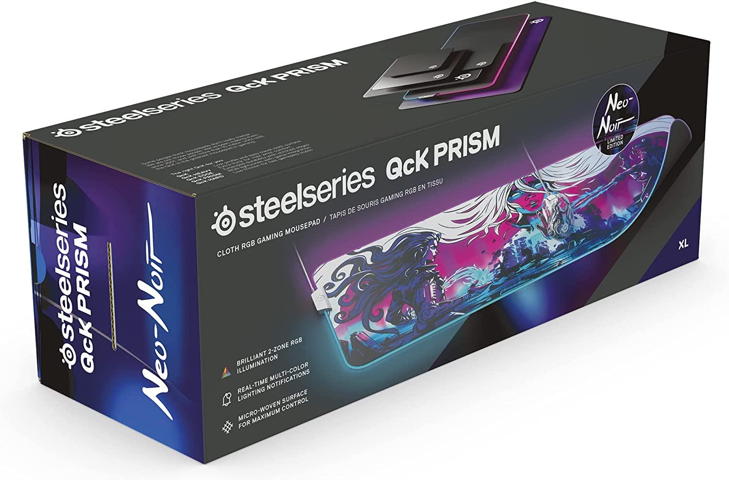 Steelseries QCK Prism Neo Noir Limited Edition Cloth RGB Gaming Mousepad (XL) (PN63799) - Image 6