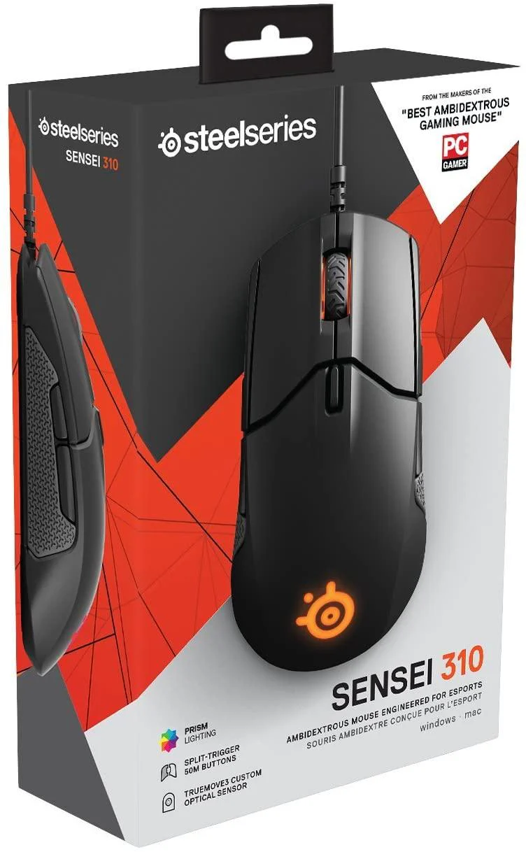 Steelseries Sensei 310 Ambidextrous Gaming Mouse Black (PN62432) - Image 8
