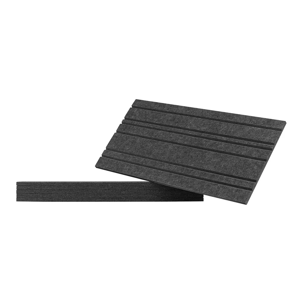 Streamplify Acoustic Panel Slim 12mm High-Density Polyester Fiber 60X30CM (6-Packs) (Dark Grey & Pink) - Image 5