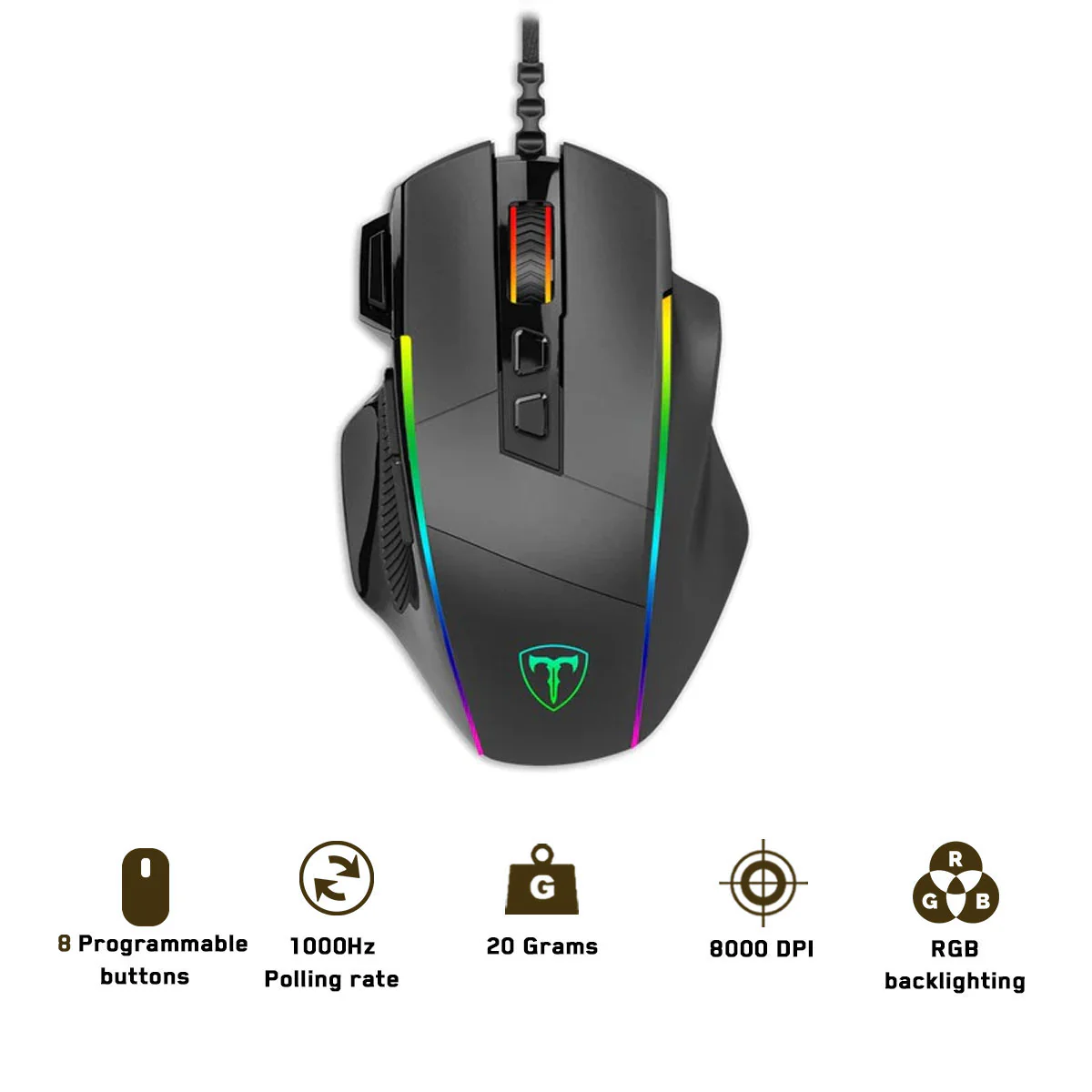 T-Dagger Roadmaster RGB Backlighting Gaming Mouse (T-TGM307)