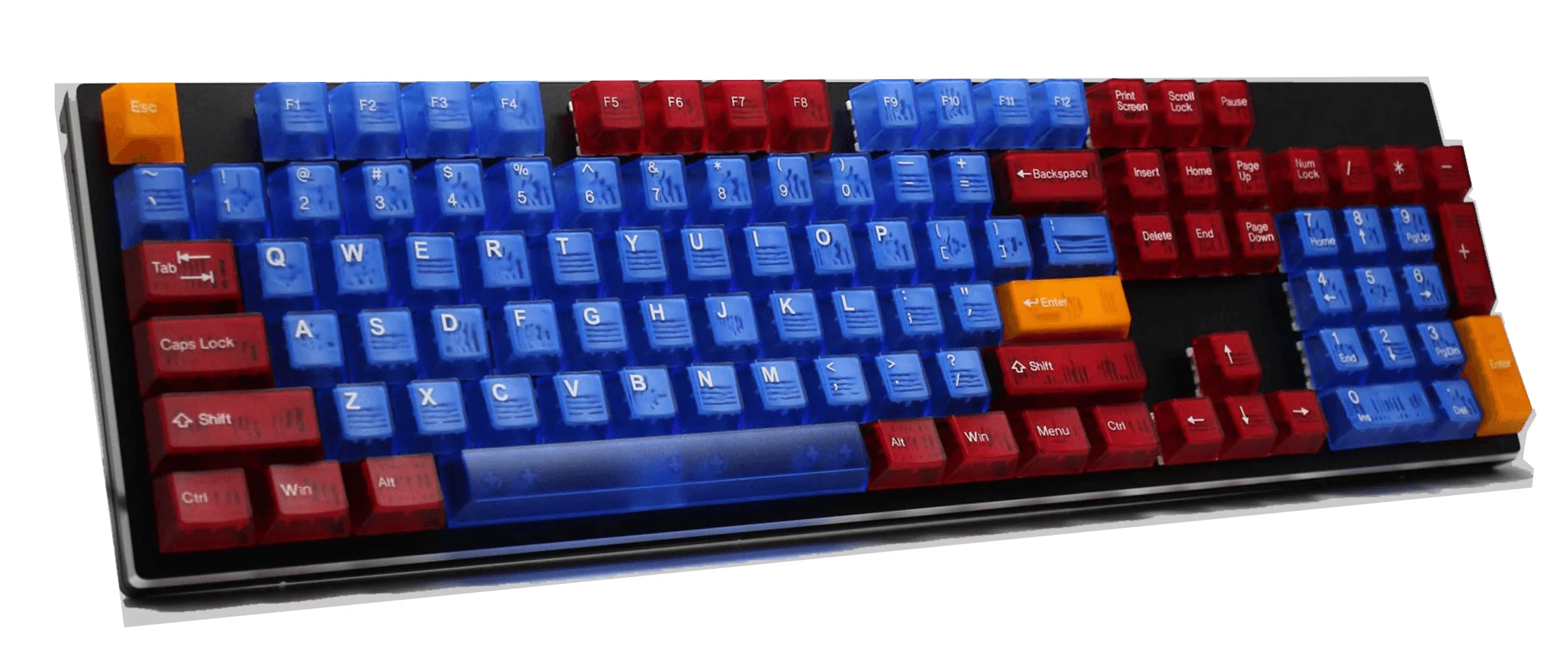 Taihao Double Shot ABS-CUBIC Backlit Keycaps Set For Cherry MX Switch (104-Keys) (ORZ I - Blue) (T31BU301) - Image 2