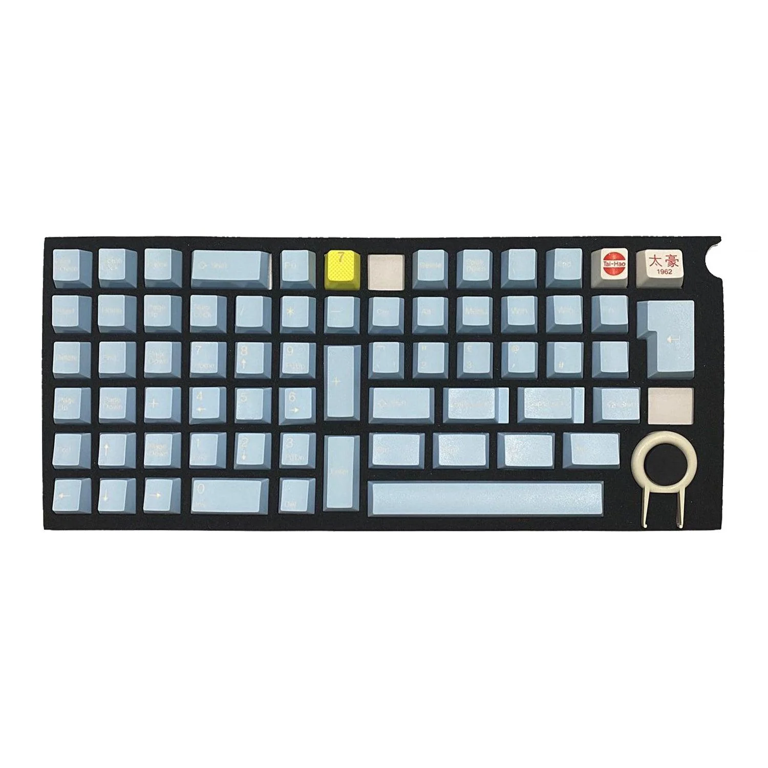 Taihao Double Shot ABS-Cubic Keycaps Set For Cherry MX Switch (150-Keys) (Blue Glacial Lake) (T01BG101) - Image 2