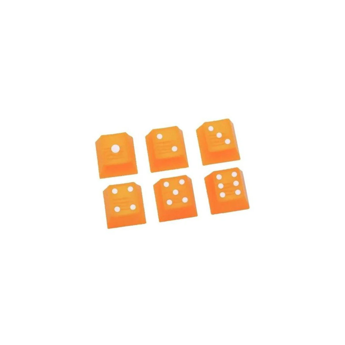 Taihao Double Shot ABS-Cubic Novelty Backlit Keycaps Set For Cherry MX SWITCH (6-Keys) (Orange) (T01OR101)