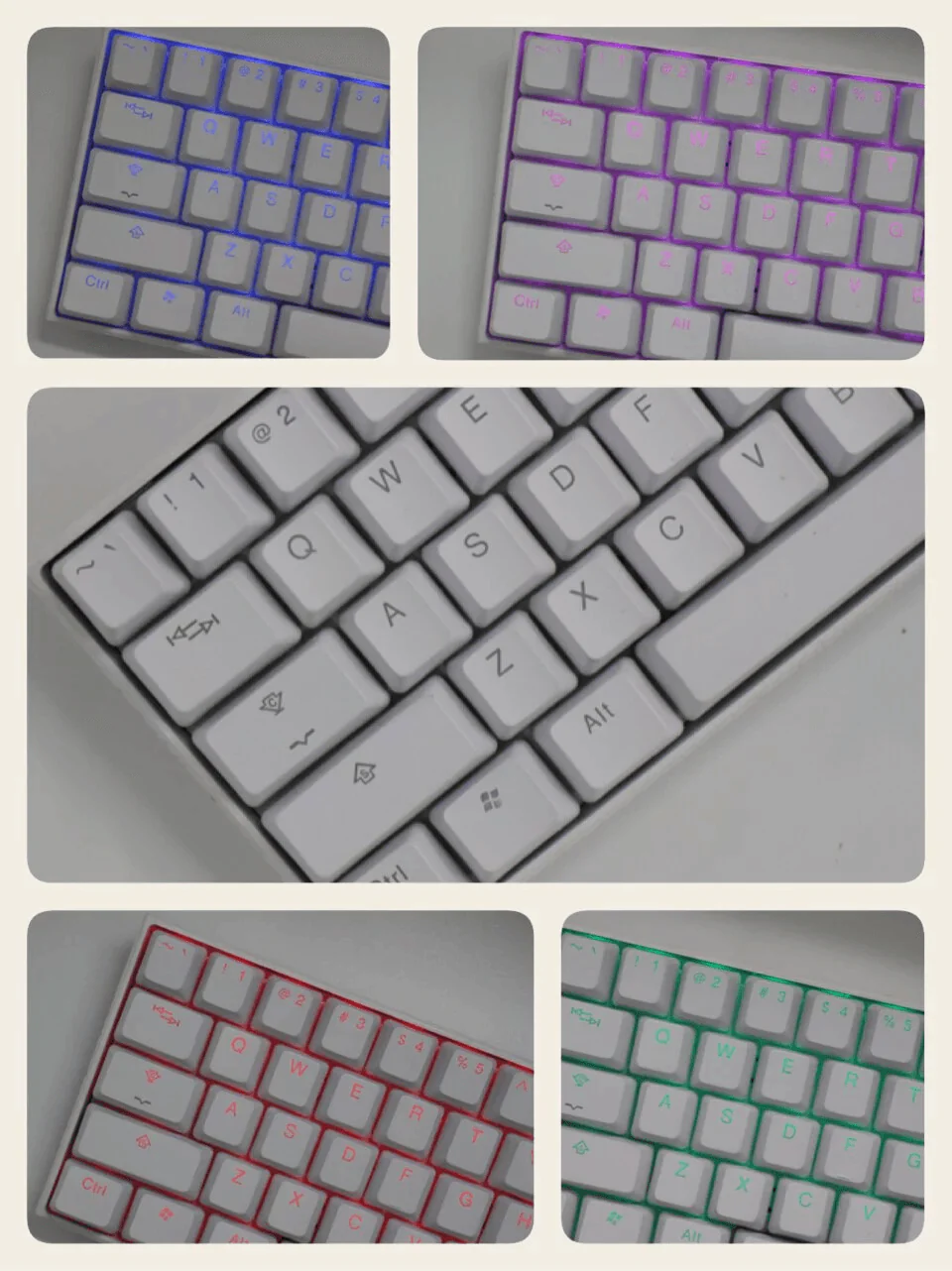 Taihao Double Shot PBT Backlit Keycaps Set For Cherry MX Switch (114-Keys) (Orchid White) (C12WR001) - Image 5