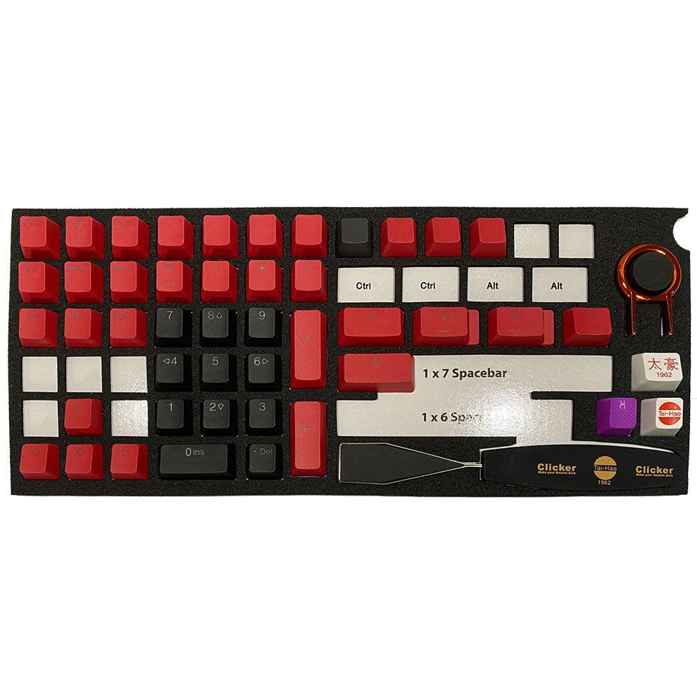 Taihao Double Shot PBT Backlit Keycaps Set For Cherry MX Switch (117-Keys) (Red/Black) (C22BK203) - Image 2