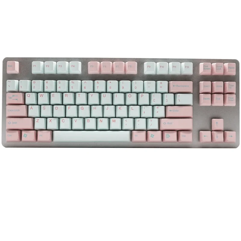 TAIHAO DOUBLE SHOT PBT KEYCAPS SET FOR CHERRY MX SWITCH (104-KEYS) (BABY MIAMI) (PINK/MINT) (C02BP201) - Image 5
