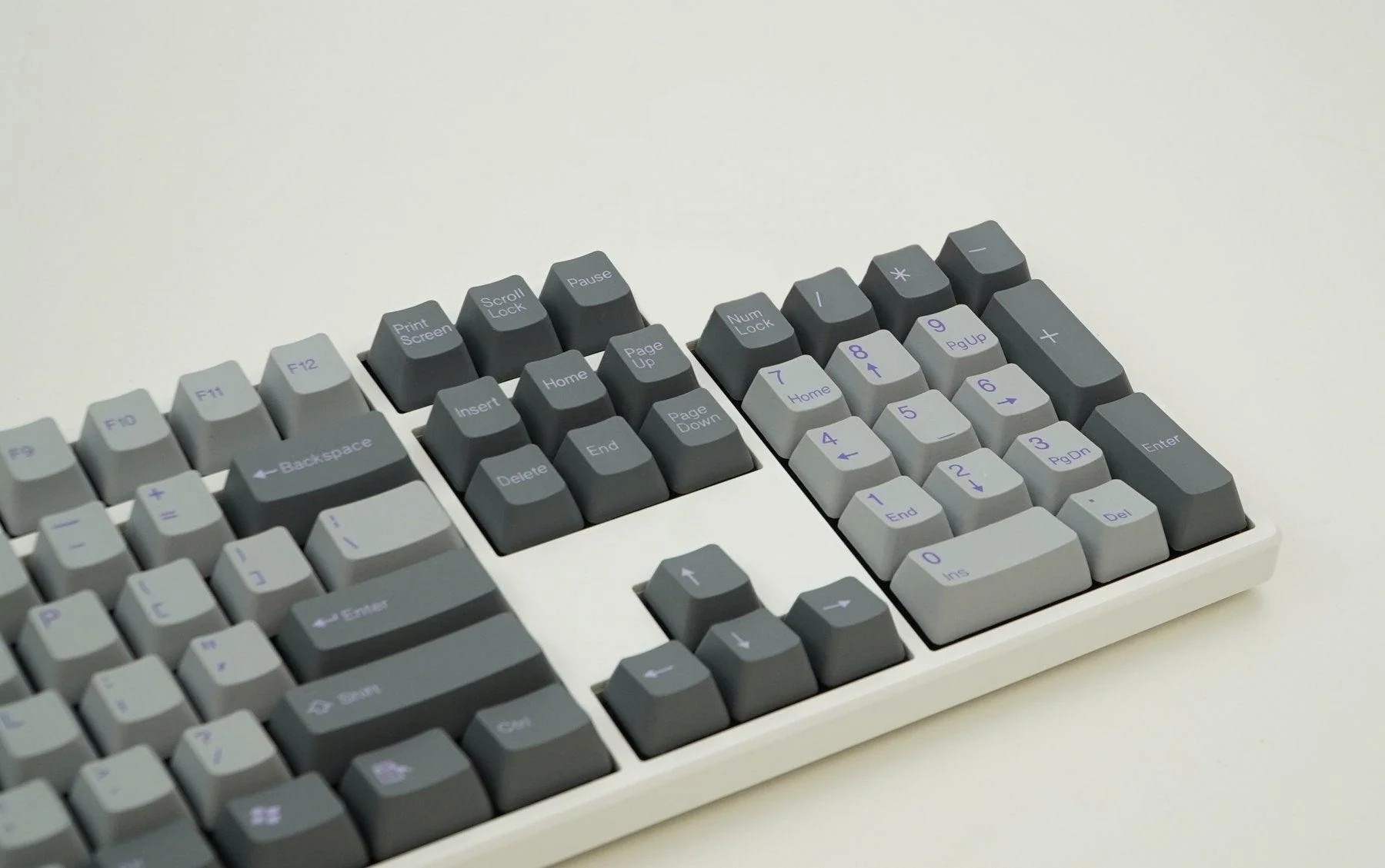 Taihao Double Shot PBT Keycaps Set For Cherry MX Switch (104-Keys) (Dark Grey/Light Grey) (C02GY202) - Image 3