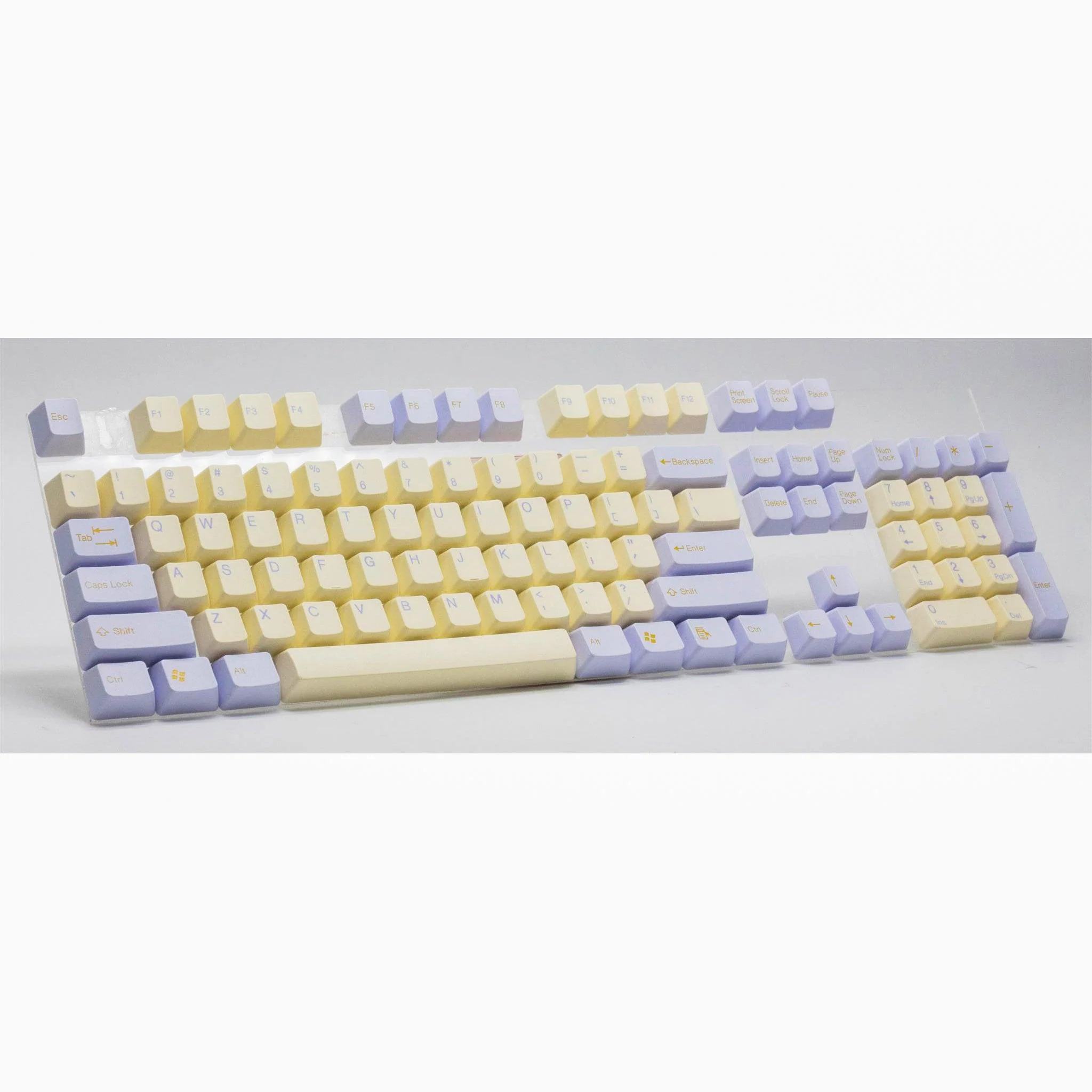 Taihao Double Shot PBT Keycaps Set For Cherry MX Switch (104-Keys) (Mermaids Kiss) (Purple/Yellow) (C02YP201) - Image 2