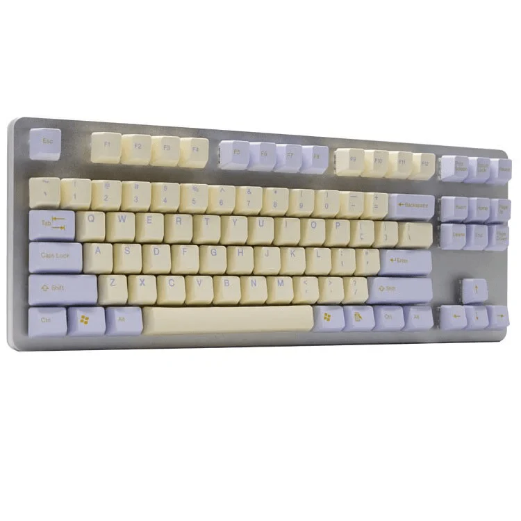 Taihao Double Shot PBT Keycaps Set For Cherry MX Switch (104-Keys) (Mermaids Kiss) (Purple/Yellow) (C02YP201) - Image 4