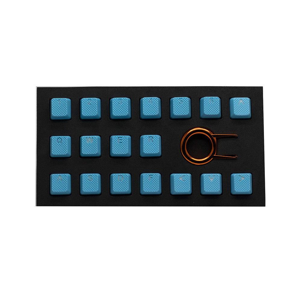 Taihao Rubber Double Shot Backlit Gaming Keycaps Set For Cherry MX Switch Type (18-Keys) (Neon Blue) - Image 4