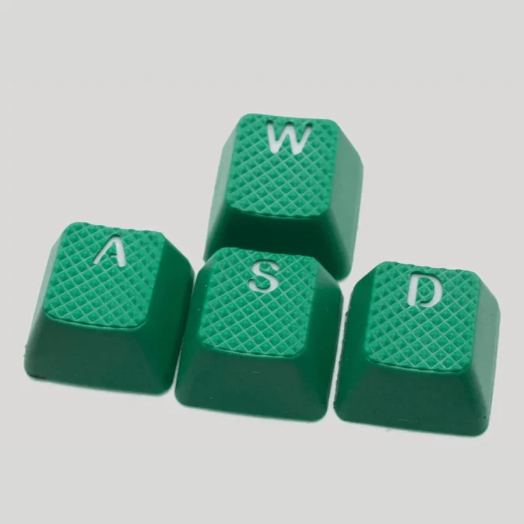 TAIHAO RUBBER DOUBLE SHOT BACKLIT GAMING WASD KEYCAPS SET FOR CHERRY MX SWITCH TYPE (8-KEYS) (GREEN) - Image 4
