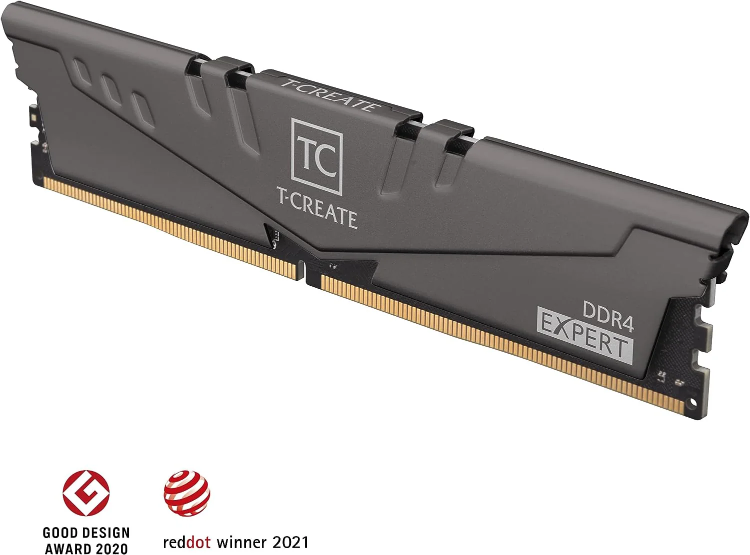 Teamgroup T-Create Expert 16GB (2X8GB) DDR4 3600MHZ CL18-22-22-42 1.35V Desktop Memory (Titanium Grey) (TTCED416G3600HC18JDC01) - Image 3