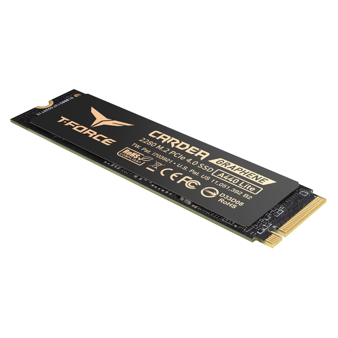 TeamGroup T-Force Cardea A440 Lite M.2 2280 PCIe Gen4 x4 NVMe 7400MB/s Read Gaming SSD with Graphene Heat Sink (512GB, 2TB) - Image 2