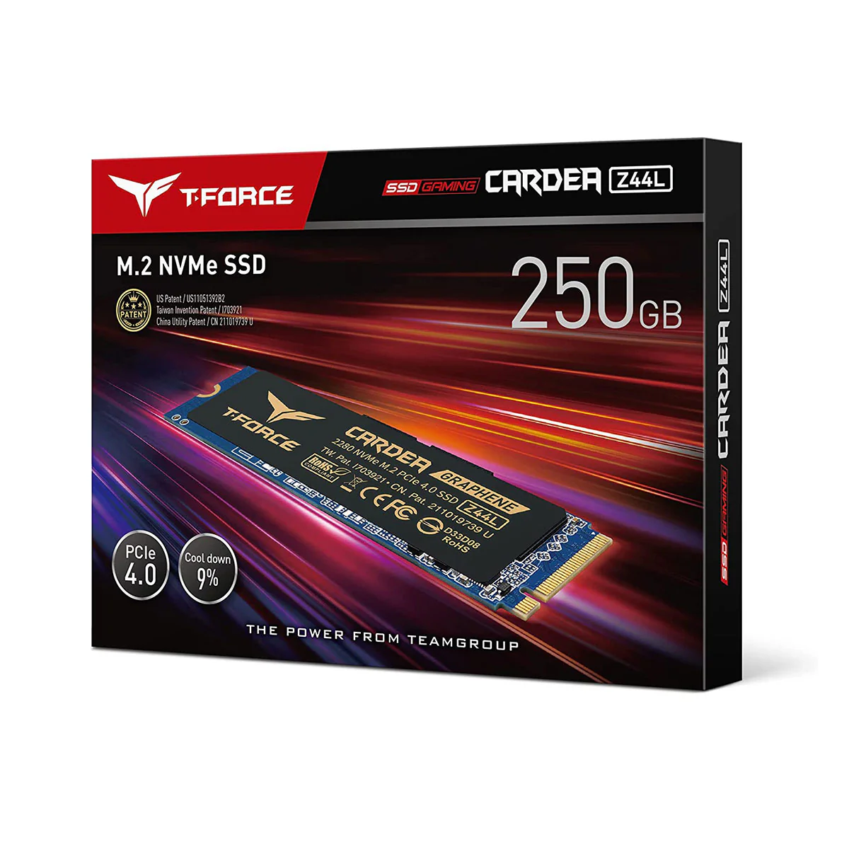 Teamgroup T-Force Cardea Z44L 250GB 2280 NVME M.2 PCIE 4.0 Internal Solid State Drive (TM8FPL250G0C127) - Image 4
