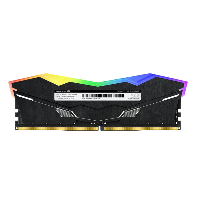 Teamgroup T-Force Delta A RGB 32GB (2x16GB) DDR5 AMD Expo 6000MHz CL38-38-38-78 1.25V Gaming Desktop Memory (Black) (FF7D532G6000HC38ADC01) - Image 2