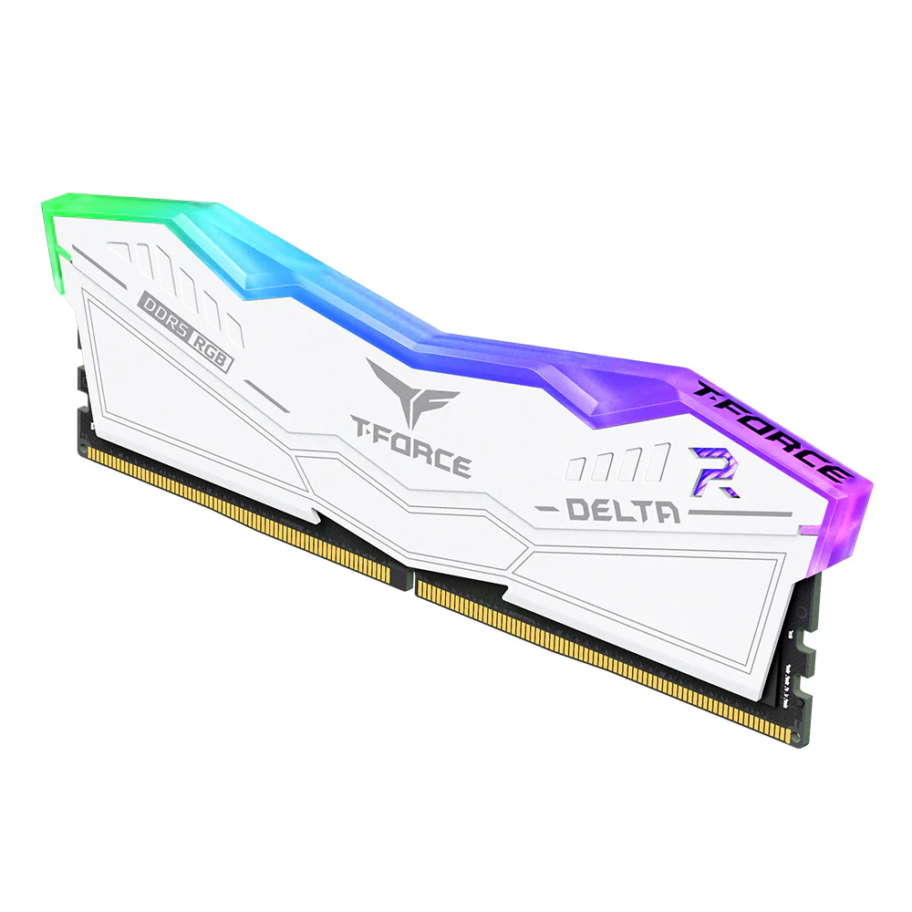 Teamgroup T-Force Delta RGB 32GB (2x16GB) DDR5 Intel XMP 6000MHz  CL38-38-38-78 1.25v Gaming Desktop Memory (White) (FF4D532G6000HC38ADC01) - Image 5