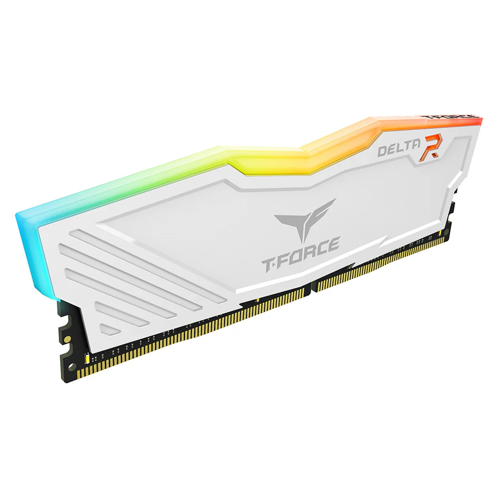 TeamGroup T-Force Delta RGB DDR4 32GB (2x16GB) 3600MHz CL18-22-22-42 1.35V Gaming Desktop Memory (White) (TF4D432G3600HC18JDC01) - Image 2