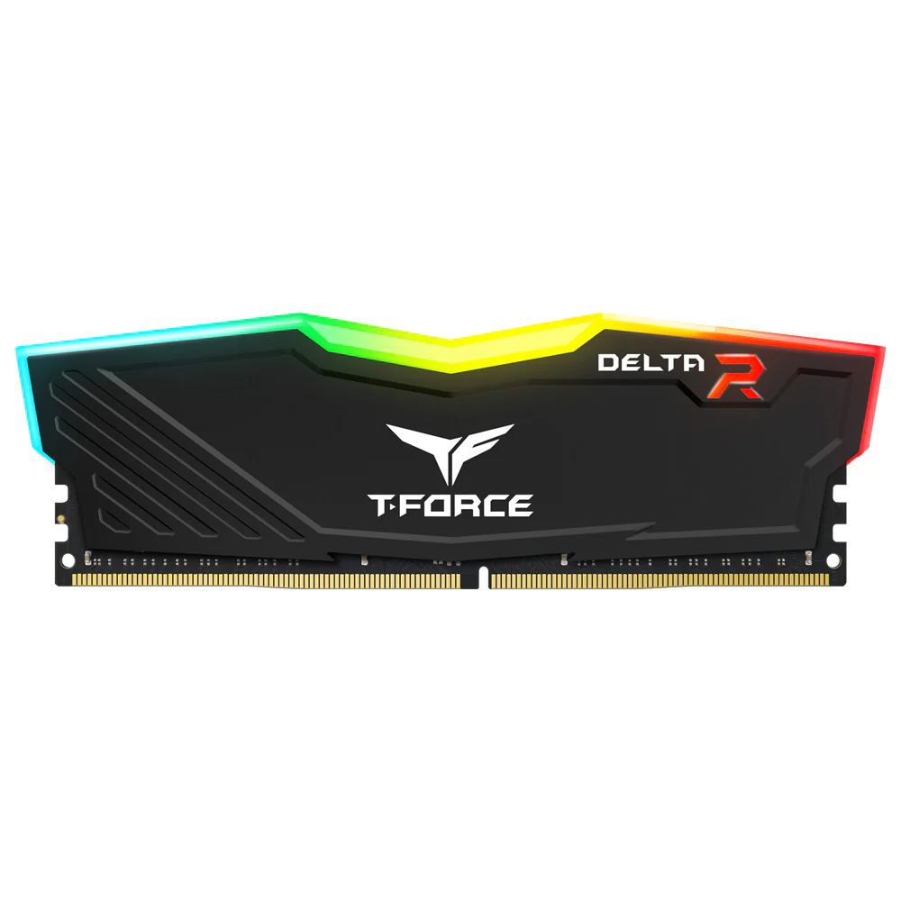 TeamGroup T-Force Delta RGB DDR4 8GB (1x8GB) 3600MHz CL18-22-22-42 1.35V Gaming Desktop Memory (Black, White) - Image 2