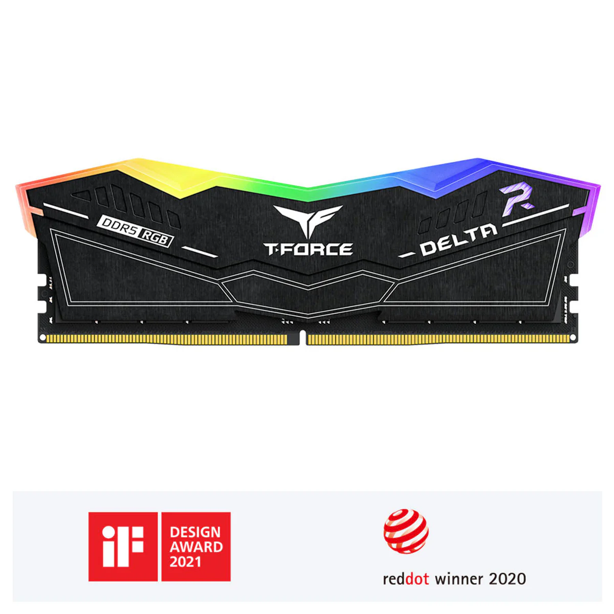 TeamGroup T-Force Delta RGB DDR5 32GB (1x32GB) 6000MHz CL38-46-46-76 1.35V Gaming Desktop Memory (Black, White) (FF3D532G6000HC38G01, FF4D532G6000HC38G01) - Image 2