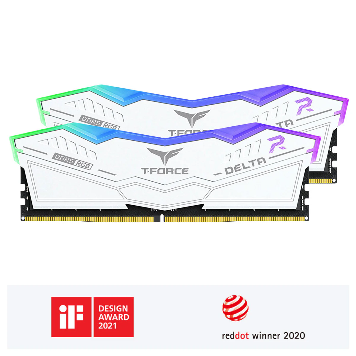 TeamGroup T-Force Delta RGB DDR5 32GB (2x16GB) 6000MHz CL38-46-46-76 1.25V Gaming Desktop Memory (Black, White) (FF3D532G6000HC38GDC01, FF4D532G6000HC38GDC01) - Image 7