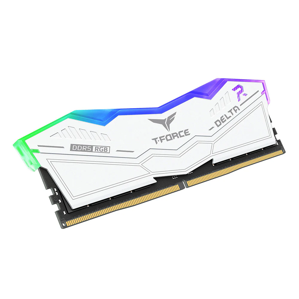 TeamGroup T-Force Delta RGB DDR5 48GB (2x24GB) 6400MHz CL32-39-39-84 1.35V Gaming Desktop Memory (White) (FF4D548G6400HC32ADC01) - Image 3